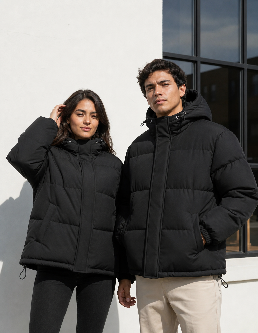 Chaqueta Puffer Oversize Unisex Negra - Abrigo Invierno