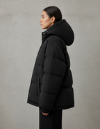Chaqueta Puffer Oversize Unisex Negra - Abrigo Invierno